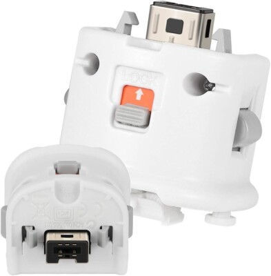 2XWii Motion Plus Sensor Adapter Attachment Nintendo Wii /Wii U Controller White