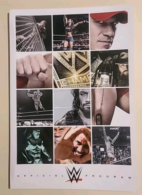 WWE Wrestling 2014 Official Program John Cena/Roman Reigns On Cover. Brand New!