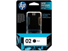 Black Genuine HP 02 Ink Cartridge HP Photosmart C5140 C5150 C6100