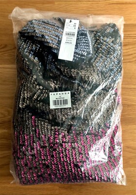 topshop ombre sequin wrap dress New Arrival Quiz Sam Faiers Black & Gold Ombre Sequin Wrap Dress Last Size 8