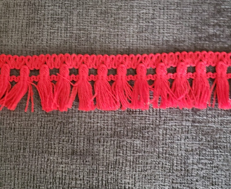 7.333 yards of 2" Wide Red Fringe New Ideal for Apparel/Crafts/Costuming