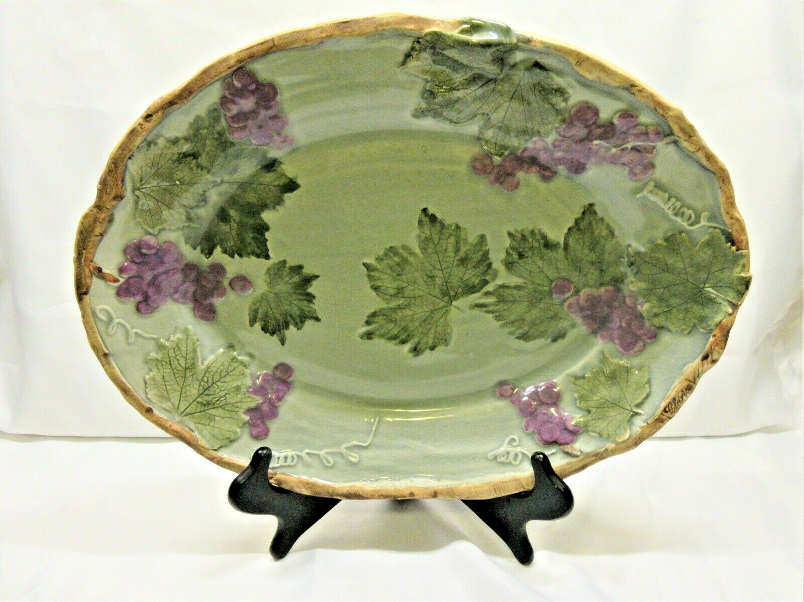 Clarice Falconer Studio Art Cromwell Pottery Gig Harbor Wa. 16" Oval