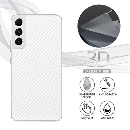 1/3PCS Carbon Fiber Sticker Film Back Protector For Samsung Galaxy S23 S22 Ultra - Picture 5 of 8