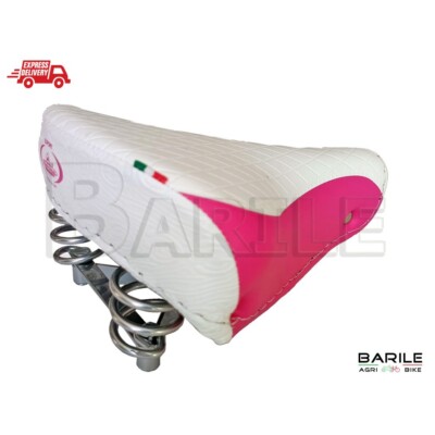 Sattel MONTEGRAPPA EXPORT Fahrradfedern Graziella - Stab - Holland weiß / rosa