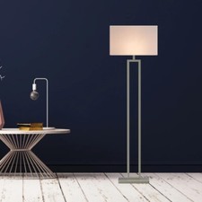 Floor Lamp Modern Silver 61" Standing E26 Base with Brushed Nickel Finish