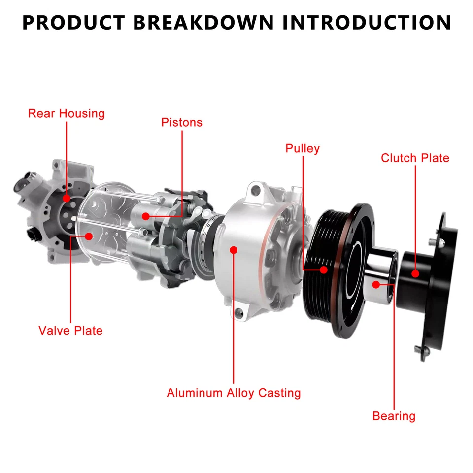 Компрессор переменного тока для BMW 228I 320I 328I 328D 428I 528I F10 F22 F30 F32 F36 12-16 - Изображение 4 из 4