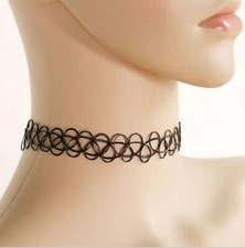 1 x Black Tattoo Choker Necklace! Retro Boho
