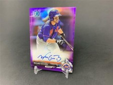 2017 BOWMAN CHROME BASEBALL WUILMER BECERRA CPA-WB PURPLE PROSPECT AUTO 116/250