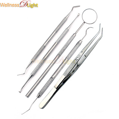 Dentist Tooth Cleaner Wax Carving Tools Set Of 5 Pcs Stainless Steel PR-157