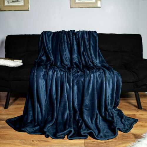 Coperta di lusso in flanella morbida calda reversibile coperta in pile da lancio queen size - Foto 22 di 35