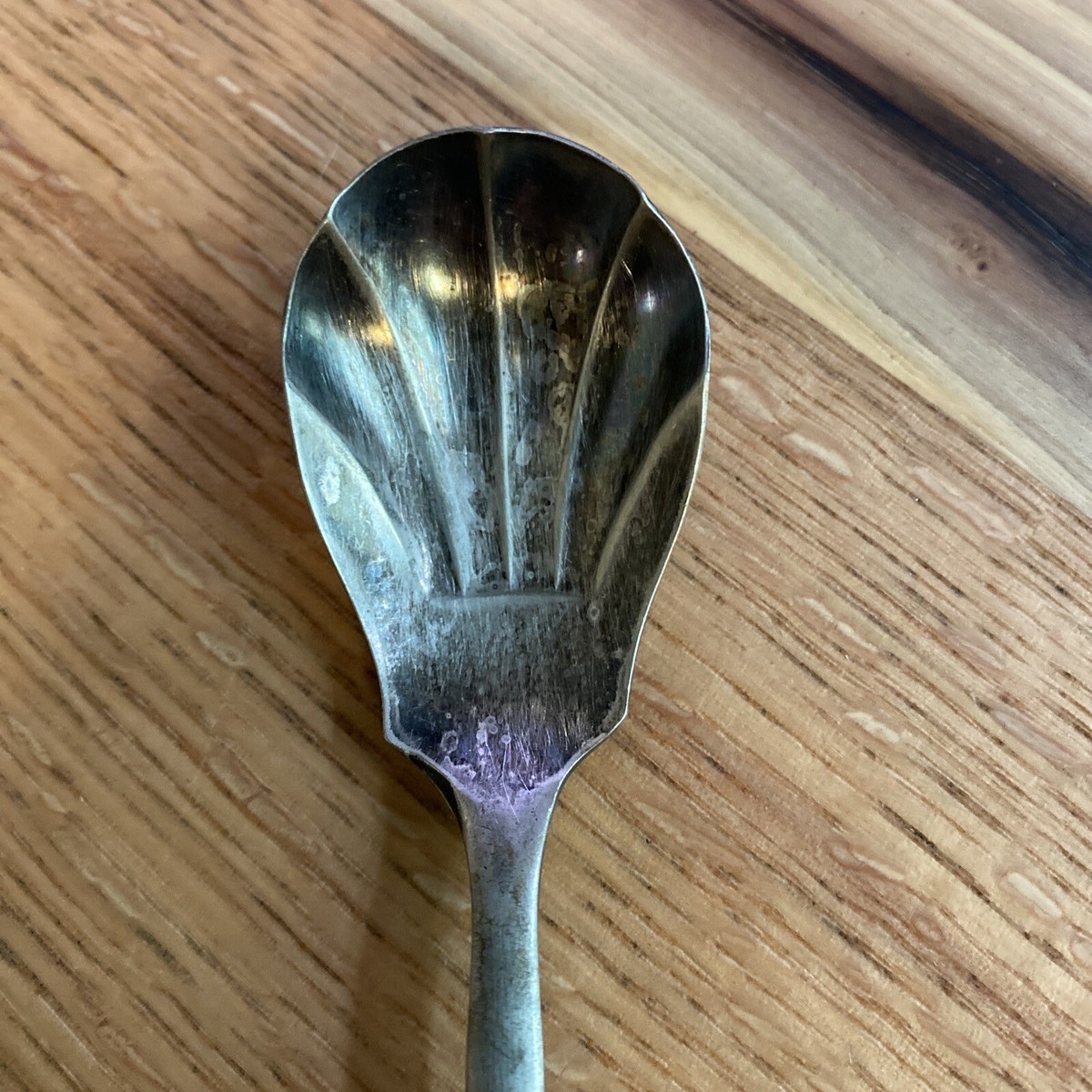Vintage Victor S Company 1/2 Silver Spoon Scalloped S&W On Handle