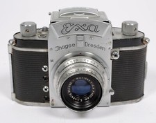 Exakta Exa 35mm film camera with Meritar 50mm F2.8 lens waist level finder 9253