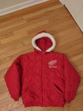 Detroit Red Wings NHL Vintage Mighty-Mac Hooded Insulated Parka Youth M 10-12