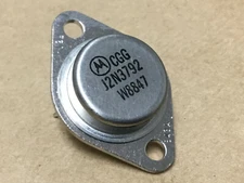 (1 PC)  MOTOROLA  JAN2N3792  TRANS PNP 80V 10A TO-3   NSN#  5961-00-136-4162