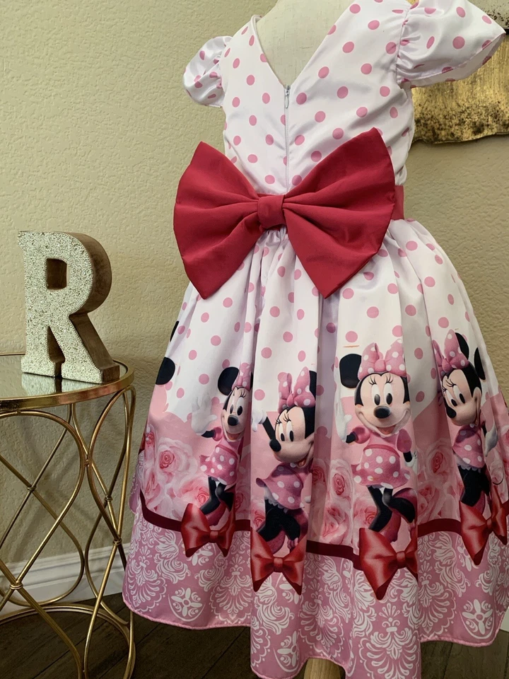 Minnie Mouse Dress In Size 5 and 7. Bows - Image 2 of 4