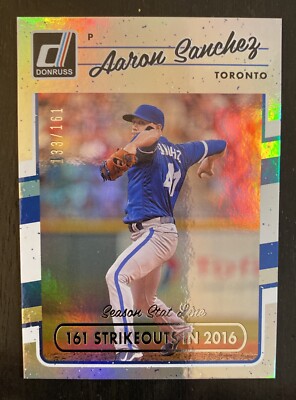 2017 Donruss Stat Line Season #167 Aaron Sanchez /161