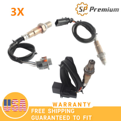 3PCS Lambda Oxygen Sensors Upstream & Downstream For Porsche 718 Boxster 2017-18