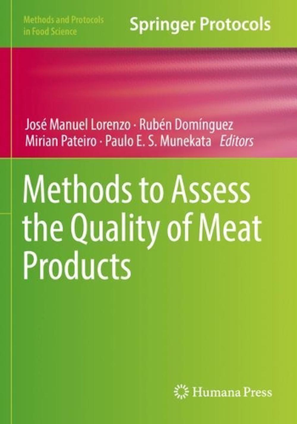 Methods to Assess the Quality of Meat Products by Mirian Pateiro Paperback Book
