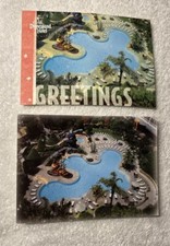 Lot Of 2 Vintage Disneyland Hotel Neverland Pool Postcards