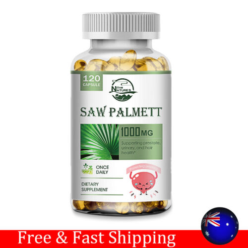 Saw Palmetto Extract 1000mg Prostate Supplement Urinary Men Health 120 Capsules - Picture 1 of 12