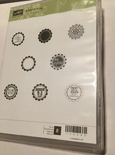 Stampin Up A Round Array Set Scallop Circles /Sayings
