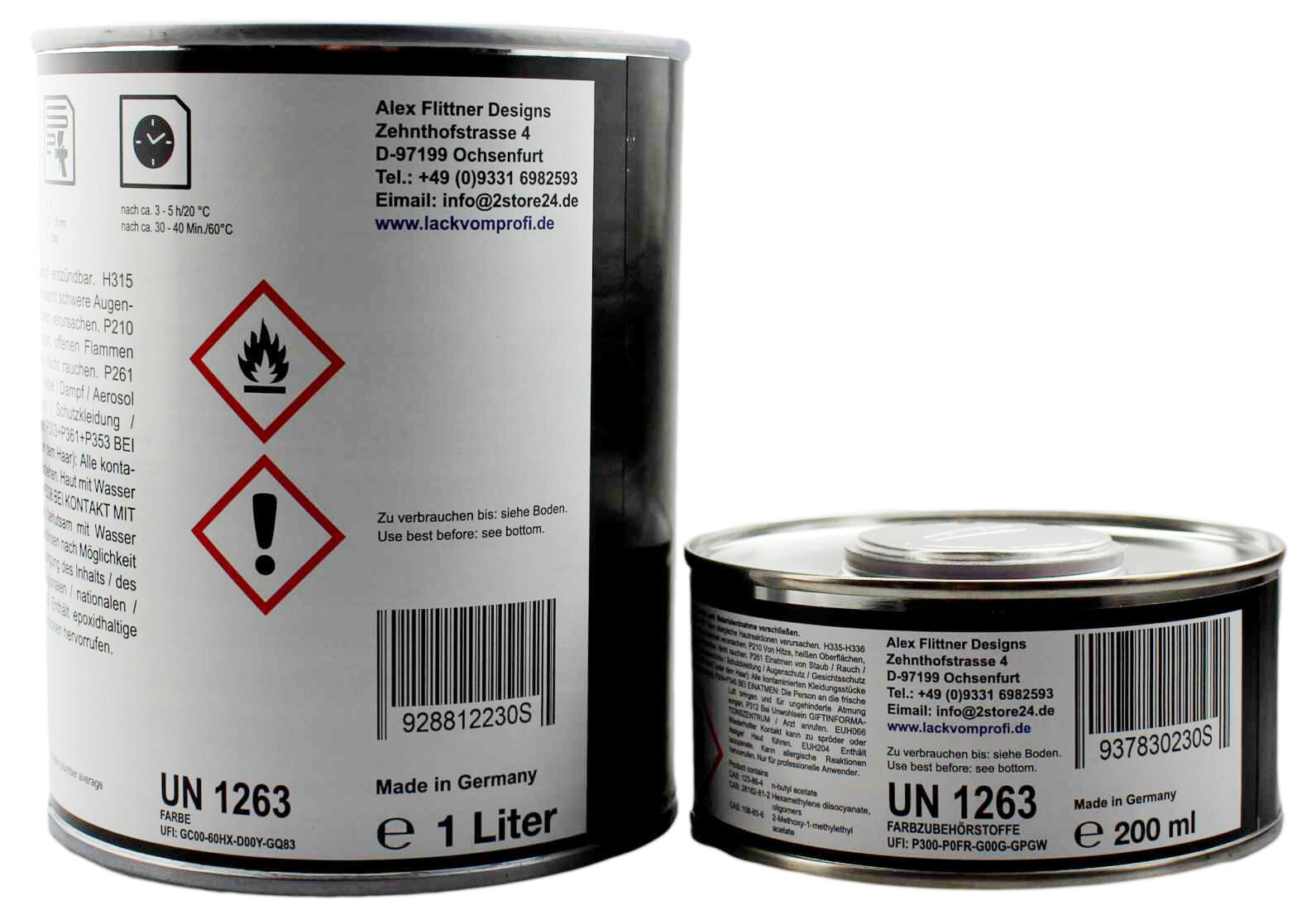 2K HS Acrylfüller Grundierung grau Dickschichtfüller Rostschutz 1,7kg1,15L