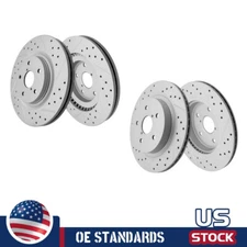 For 2020 2021 - 2023 Subaru Outback Legacy Front Rear Drilled Disc Brake Rotors