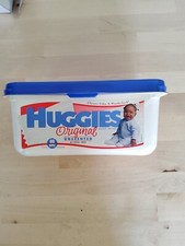 Vintage 1997 Huggies Original Unscented Baby Wipes Empty Tub Kimberly Clark