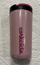 NWT Corkcicle Kids Cup 12oz Vacuum Insulated Stainless Steel Cotton Candy Color!