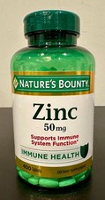 Nature's Bounty Zinc Immune Health 50mg, 400 Tablets EXP: 08/28