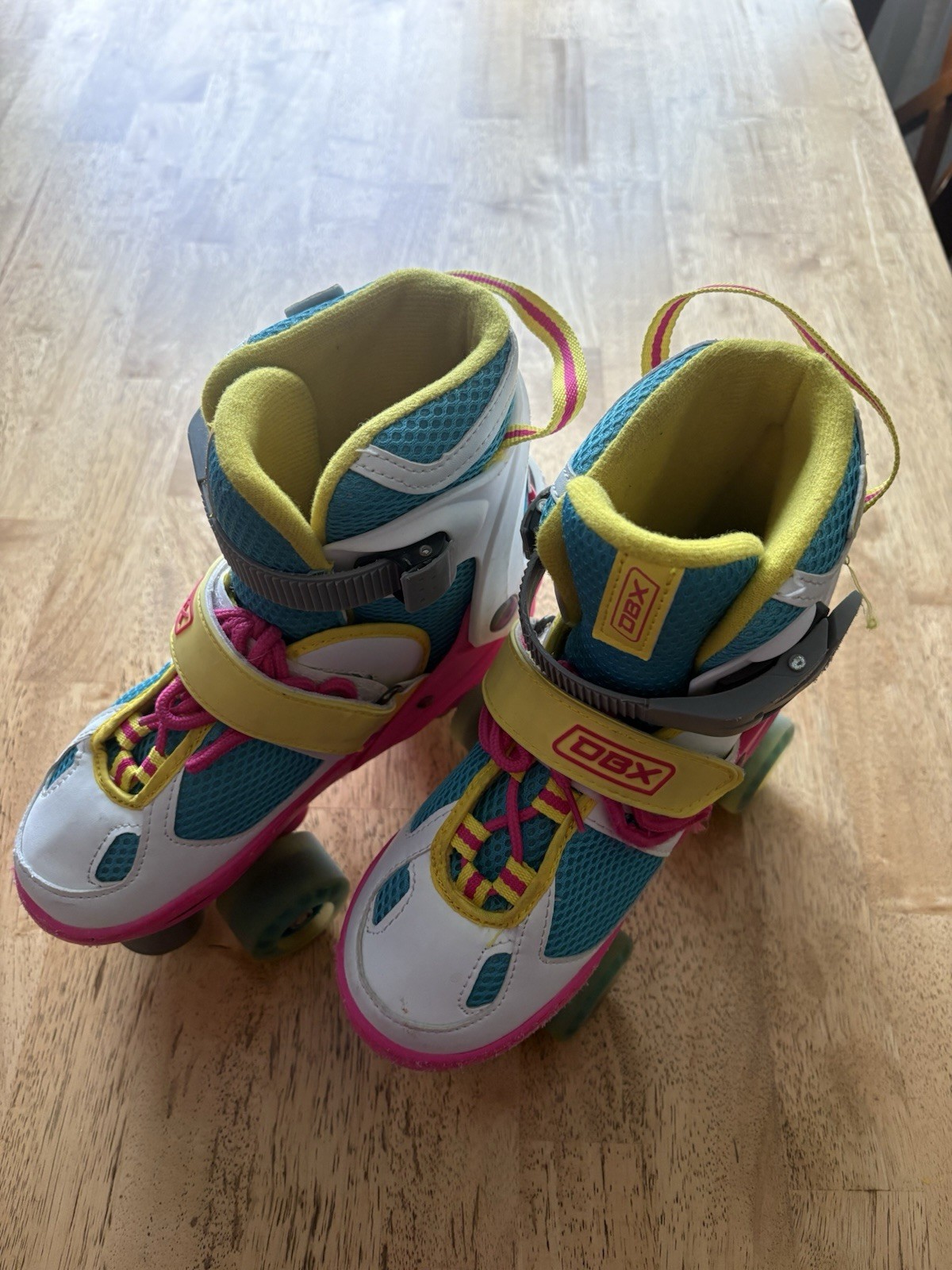 Adjustable Pink Yellow White Up To Kids Size 1-4+