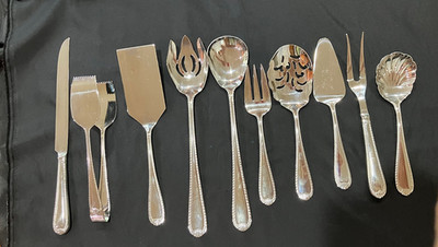 Reed & Barton DOMAIN 10 Piece Serving Set 18/10 Stainless Flatware
