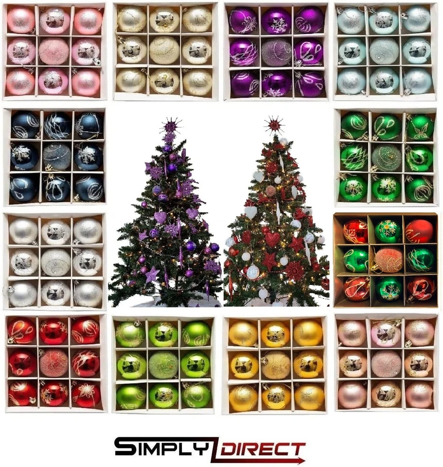 SIMPLY DIRECT Christmas Tree Baubles, Xmas Balls Decorations Baubles Wedding Premium Ornaments