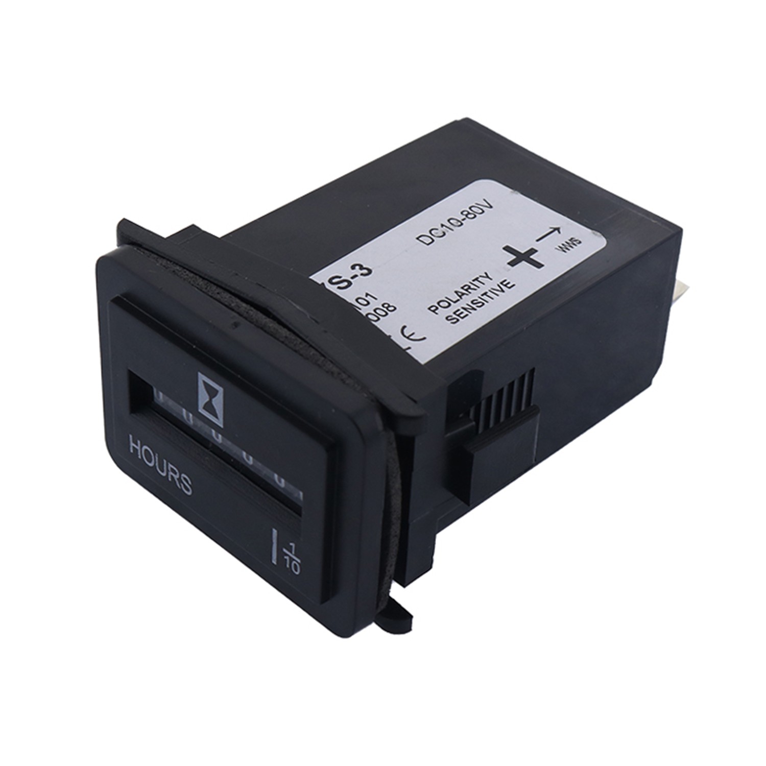 Hour Meter Gauge Sealed DC10‑80V 12V 24V 3W Generator