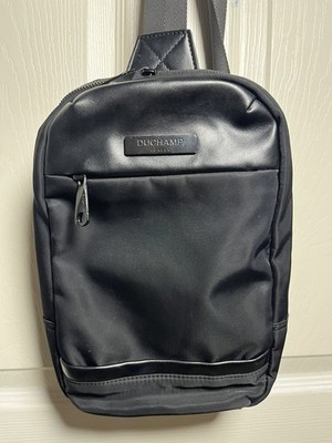Duchamp London Black Sling Chest Back Bag Backpack Pouch single strap adjustable