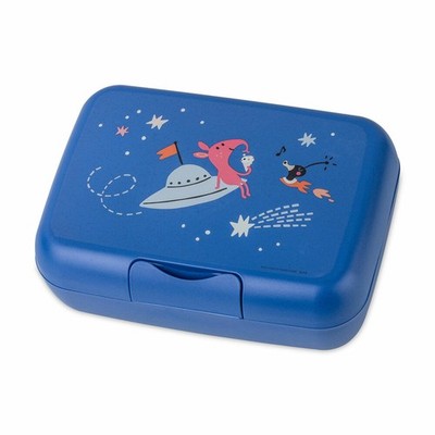 Koziol Lunchbox Candy L Space mit Trennschale, Kunststoff, Organic Blue
