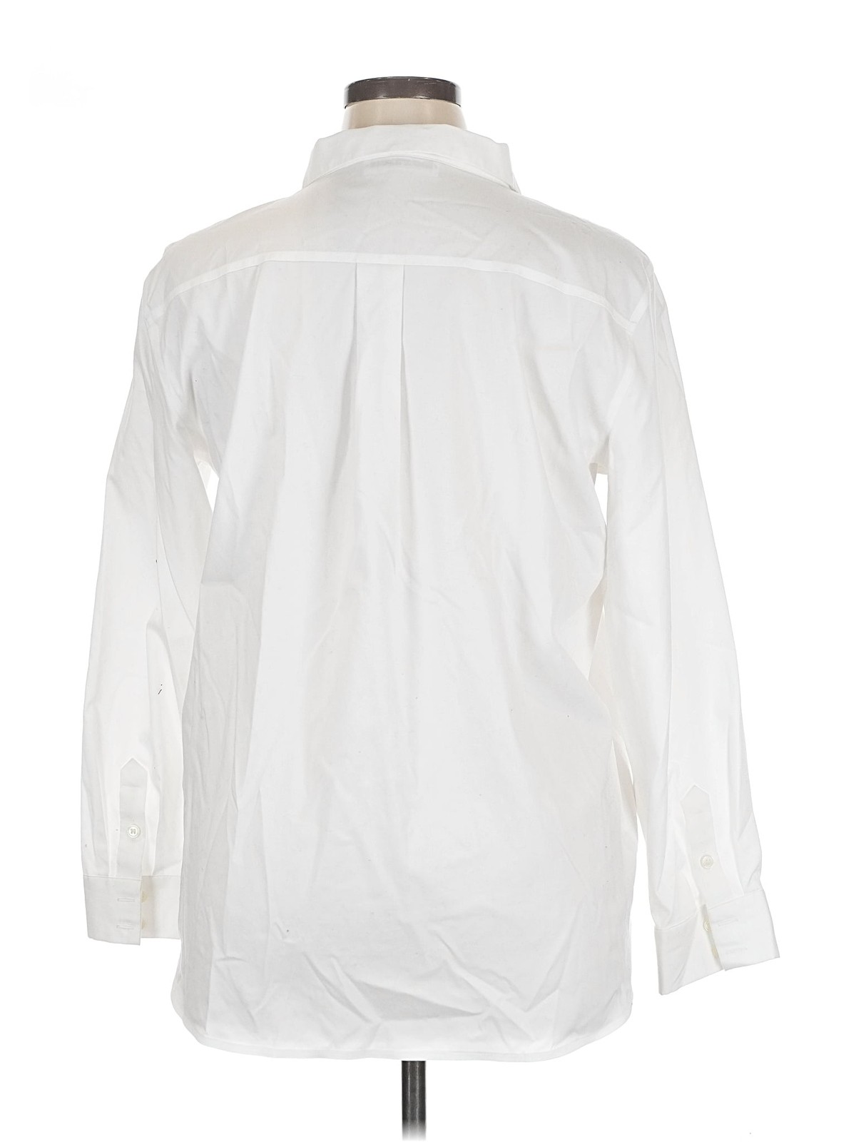 Calvin Klein Women White Long Sleeve Button-Down Shirt XL thumbnail 2