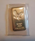 10 oz .9999 Fine Silver American Bald Eagle Cast Poured CNT Mint Silver Bar