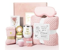 Birthday Gifts for Women Self Care Get Well Soon Gift Baskets, Rose Relaxing Spa