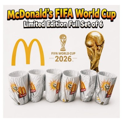 McDonalds FIFA World Cup 26 カップ 全6種セット McDonald's Fifa World Cup 2026 Collectables Full Set 6 Cups Brand