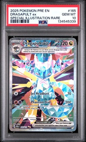 2025 POKEMON PRE EN-PRISMATIC EVOLUTIONS #165 DRAGAPULT EX PSA 10