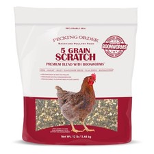 Pecking Order 5 Grain Scratch Chicken Feed 12 Lbs. Naturally Calcium Rich New