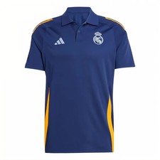 Image of Men's Polo Shirt Navy Real Madrid 2024-2025 Football Casual Short Sleeve Top