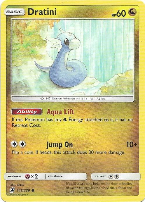 Dratini 148/236 Common Unified Minds Pokemon Near Mint
