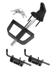 Shed Door T-Handle Lock Latch Kit 5-1/2" Stem 4 Keys, 6in Spring Loaded Gate ...