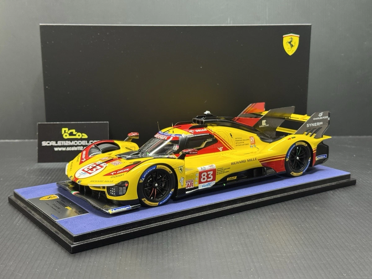 Voiture Miniature Ferrari 499P 3.0L Turbo V6 No 83 24h Le Mans 2024 w Display 1/18 - 18-16313-83