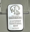 1oz Silver Bar by Northwest Territorial Silver Mint  .999 Fineness Lingote