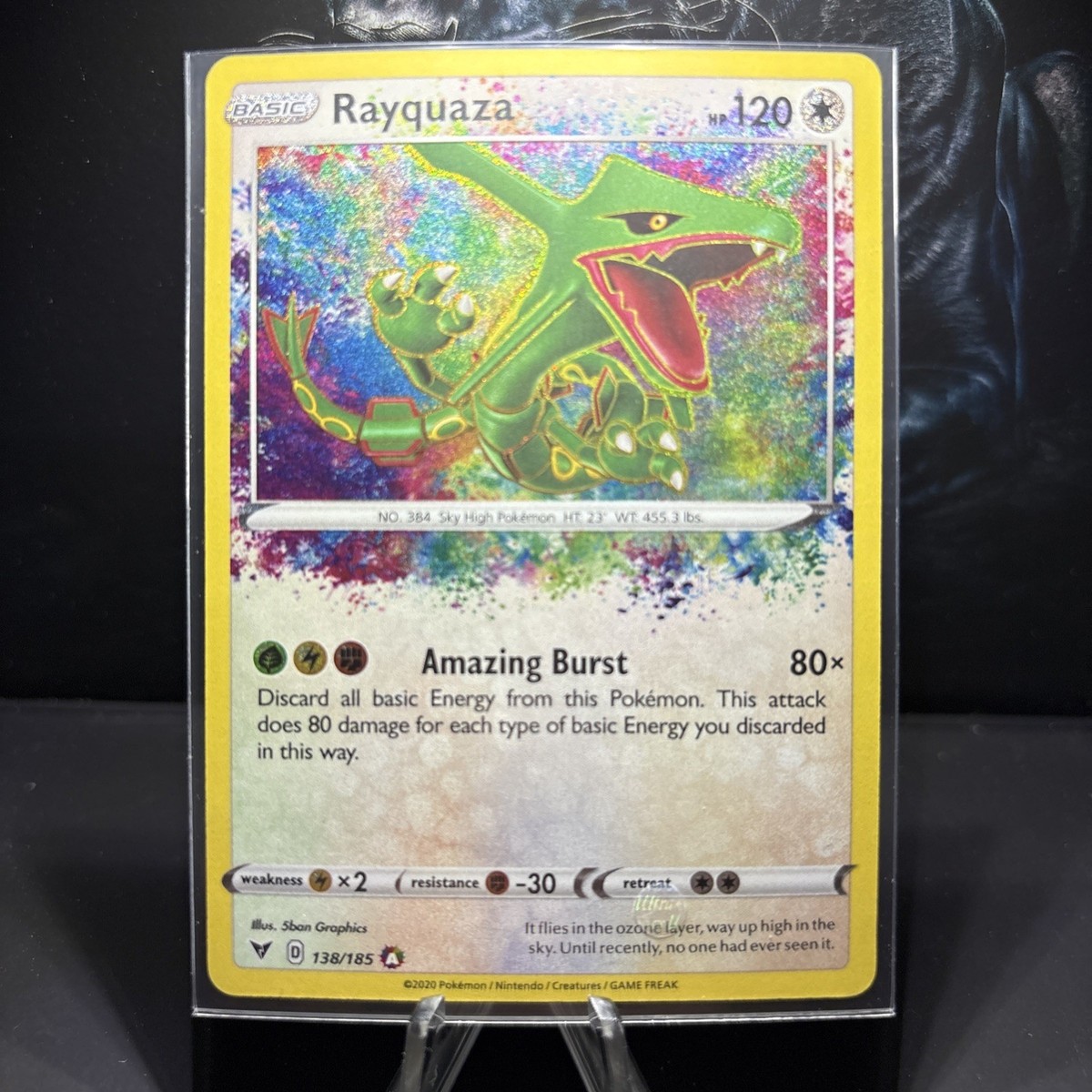 Pokmon TCG Rayquaza Amazing Rare Vivid Voltage 138/185 Mint/Near Mint  Condition | eBay