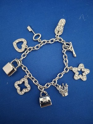 Carlo Gioielliere versilbertes Bettelarmband in Geschenkbox Flipflop Stern Charm