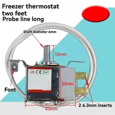 Refrigerator WPF25 Thermostat 2-Pin Freezer Temperature Control Probe